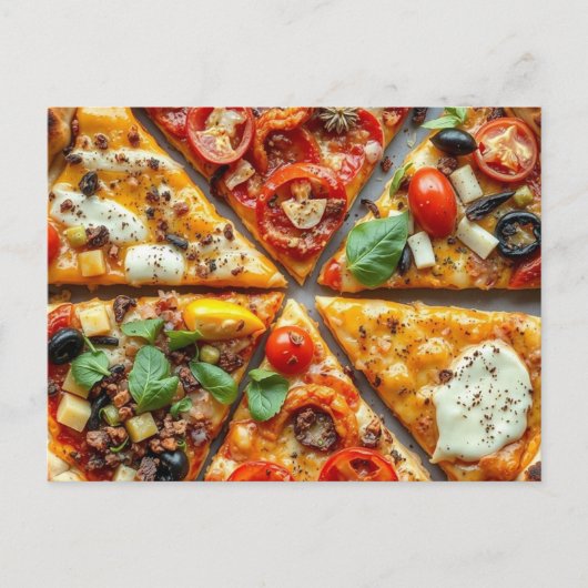 Pizza Postkarte (Vorderseite)