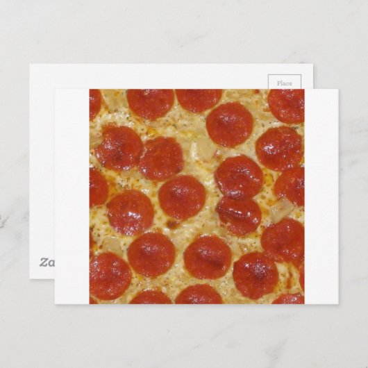 Pizza Postkarte (Vorne/Hinten)