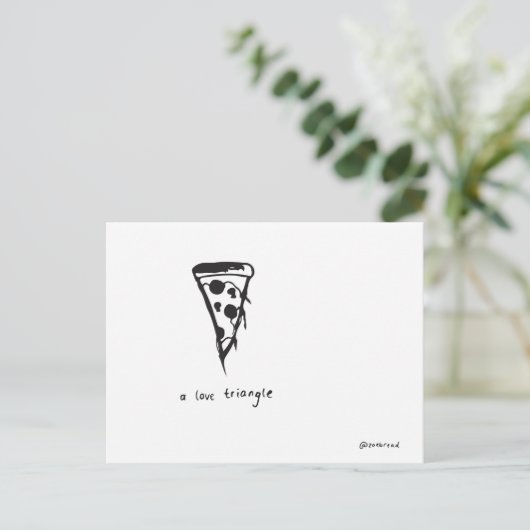 Pizza Postkarte (Stehend Vorderseite)