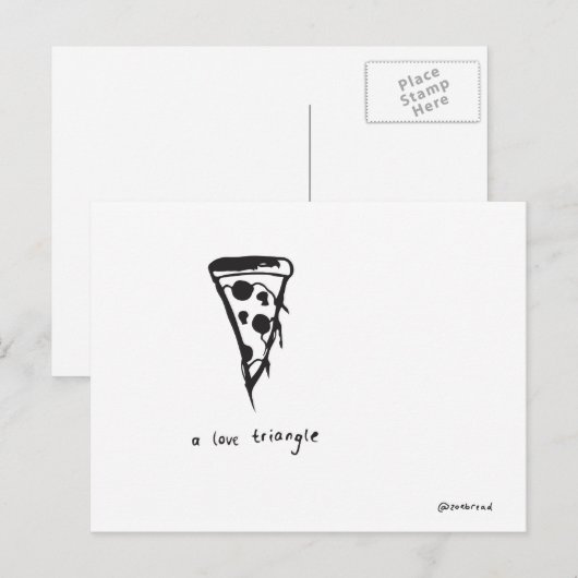 Pizza Postkarte (Vorne/Hinten)