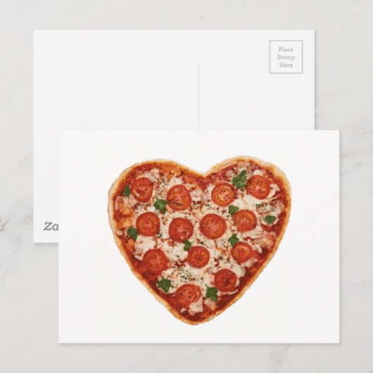 Pizza Postkarte (Vorne/Hinten)