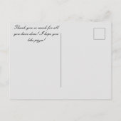 Pizza-Postkarte Postkarte (Rückseite)
