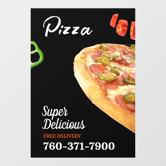 Pizza Promo Custom Window Cloning Fensteraufkleber (Blatt)