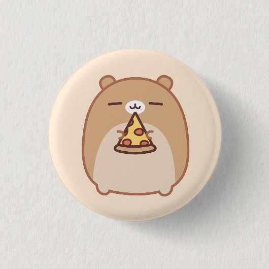 Pizza Psushi Knopf Button (Vorderseite)