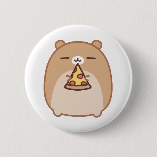 Pizza Psushi Knopf Button (Vorderseite)