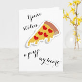Pizza Pub Niedlich Valentine Card Karte (Gelbe Blume)