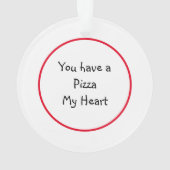 Pizza Pub Romantische Weihnachten Ornament (Rückseite)