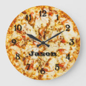 Pizza pünktlich große wanduhr (Vorderseite)