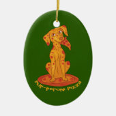 Pizza Puppy Keramikornament (Vorne)
