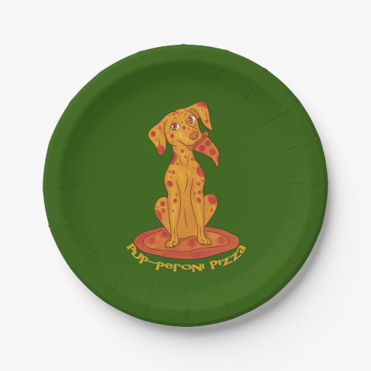 Pizza Puppy Pappteller (Vorderseite)