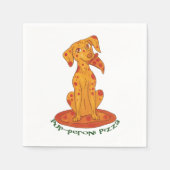 Pizza Puppy Serviette (Vorderseite)