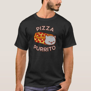Pizza Purrito   Katze T-Shirt