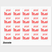 Pizza! Quadratischer Aufkleber (Blatt)