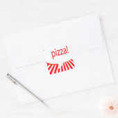 Pizza! Quadratischer Aufkleber (Umschlag)