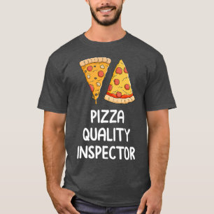 PIzza Quality Inspector Pizza Liebe Käse Pepperon T-Shirt