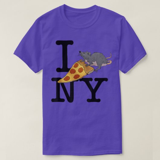 Pizza Rat, I Liebe New York, Pizza , Ironic T-Shirt (Design vorne)