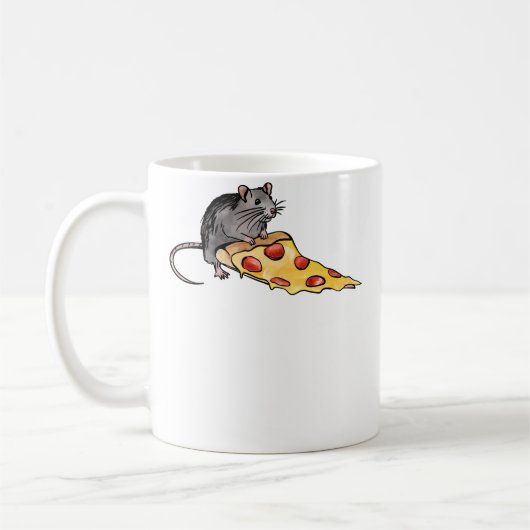 Pizza-Ratte Kaffeetasse (Links)