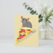 Pizza-Ratte Postkarte (Stehend Vorderseite)
