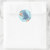 Pizza-Ratte Runder Aufkleber (Tasche)