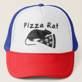 Pizza-Ratte Truckerkappe (Vorderseite)