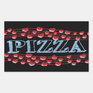 Pizza Rechteckaufkleber Rechteckiger Aufkleber