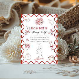 Pizza red Baby Wie groß Mommy'baby Duschzeichen Sockelschild