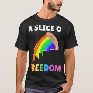Pizza-Regenbogenflagge für den Gay Pride "Slice of T-Shirt