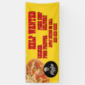 Pizza Restaurant Anpassen Hilfe Gewollt Shop-Logo Banner (Vertikal)