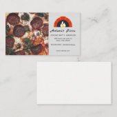 Pizza Restaurant | Brick Oven Business Card Visitenkarte (Vorne/Hinten)