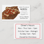 Pizza Restaurant Business Card Visitenkarte (Vorne/Hinten)