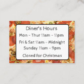 Pizza Restaurant Business Card Visitenkarte (Rückseite)