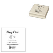 Pizza Restaurant Cafe Pizzeria Scan QR-Code bestel Gummistempel (Stempel)