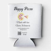 Pizza restaurant cafe pizzeria scan QR code order Dosenkühler (Vorderseite)