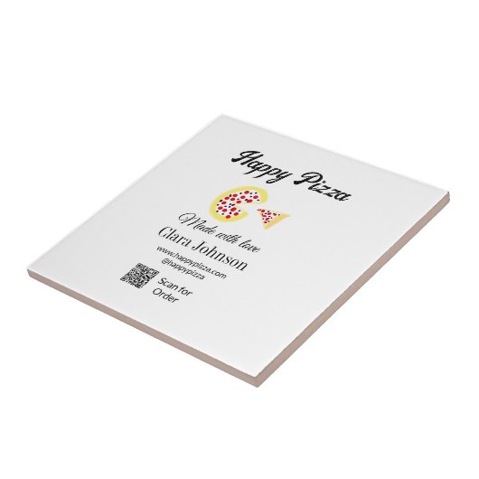 Pizza restaurant cafe pizzeria scan QR code order  Fliese (Seite)