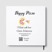 Pizza restaurant cafe pizzeria scan QR code order  Gästebuch (Rückseite)