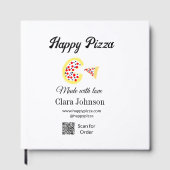 Pizza restaurant cafe pizzeria scan QR code order  Gästebuch (Vorderseite)