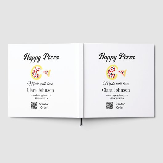 Pizza restaurant cafe pizzeria scan QR code order  Gästebuch (Voll)