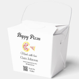 Pizza restaurant cafe pizzeria scan QR code order  Geschenkschachtel