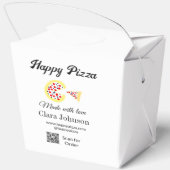 Pizza restaurant cafe pizzeria scan QR code order Geschenkschachtel (Rückseite)