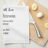 Pizza restaurant cafe pizzeria scan QR code order  Geschirrtuch (Viertel Falte)