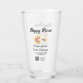 Pizza restaurant cafe pizzeria scan QR code order Glas (Rückseite)