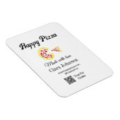 Pizza restaurant cafe pizzeria scan QR code order Magnet (Rechte Seite)