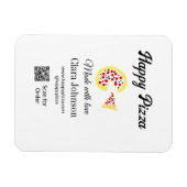 Pizza restaurant cafe pizzeria scan QR code order Magnet (Horizontal)