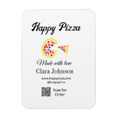 Pizza restaurant cafe pizzeria scan QR code order  Magnet (Vertikal)