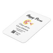 Pizza restaurant cafe pizzeria scan QR code order  Magnet (Linke Seite)