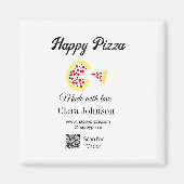 Pizza restaurant cafe pizzeria scan QR code order  Magnet (Vorne)