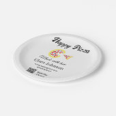 Pizza restaurant cafe pizzeria scan QR code order  Pappteller (Schrägansicht)