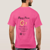 Pizza restaurant cafe pizzeria scan QR code order  T-Shirt (Rückseite)