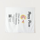Pizza restaurant cafe pizzeria scan QR code order Wandteppich (Vorderseite (Horizontal))