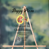 Pizza Restaurant Café Pizzeria Scan QR Code Reihen Acrylschild (Neutral)